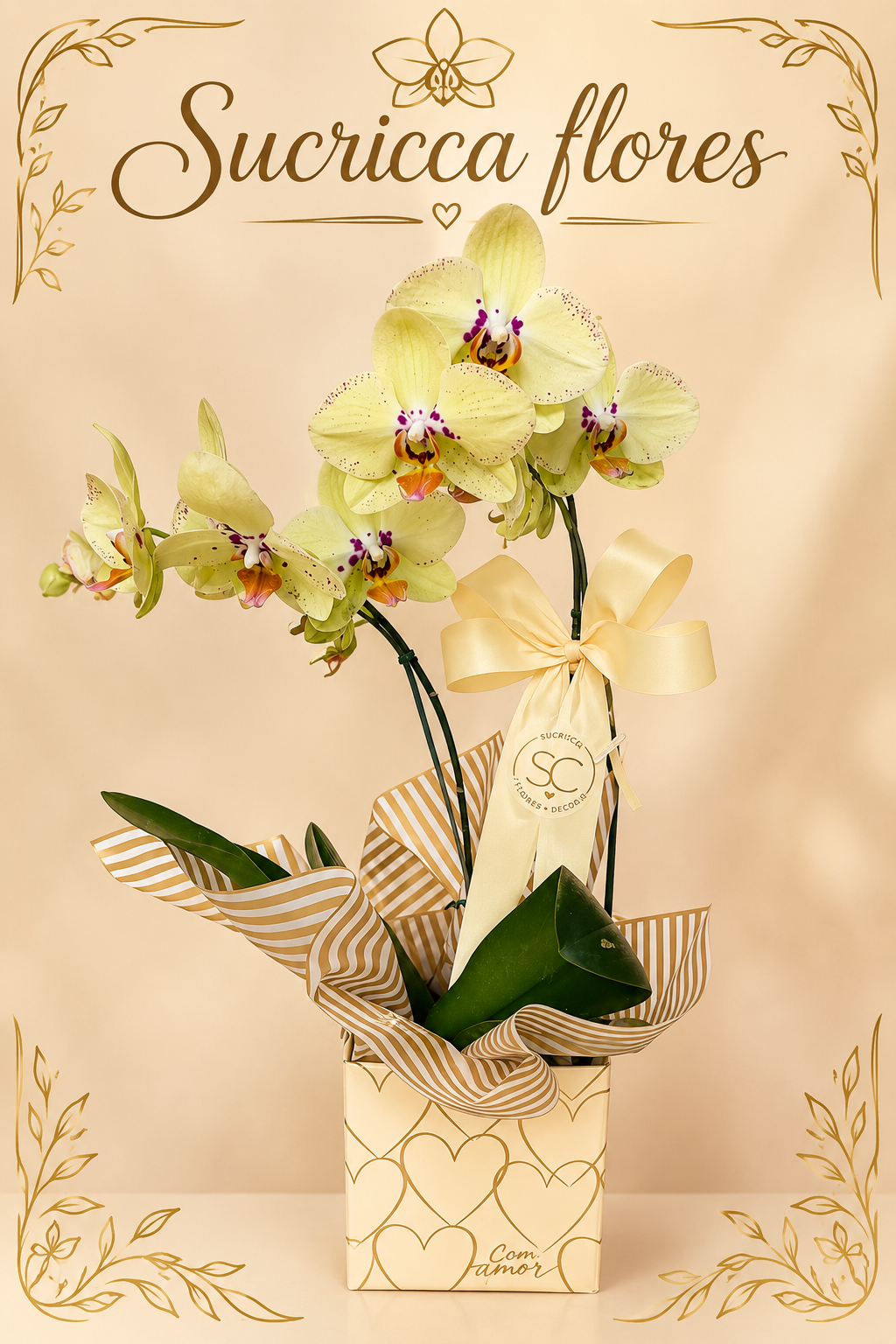 Foto do produto Orquídea cascata duas hastes